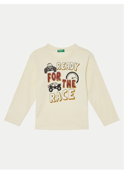 United Colors Of Benetton Bluzka 3ATNG10G7 Beżowy Regular Fit ze sklepu MODIVO w kategorii Bluzki dziewczęce - zdjęcie 182678902