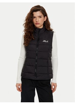 KARL LAGERFELD Bezrękawnik 246W1512 Czarny Slim Fit ze sklepu MODIVO w kategorii Kamizelki damskie - zdjęcie 182678961