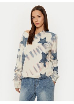 One Teaspoon Bluza Denim Star 26795C Beżowy Relaxed Fit ze sklepu MODIVO w kategorii Bluzy damskie - zdjęcie 182679220