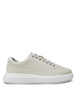 Calvin Klein Sneakersy Cupsole Lace Up Saff Mono HW0HW02103 Beżowy ze sklepu MODIVO w kategorii Buty sportowe damskie - zdjęcie 182679292