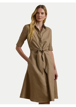 LAUREN RALPH LAUREN Sukienka koszulowa 200905667016 Beżowy Regular Fit ze sklepu MODIVO w kategorii Sukienki - zdjęcie 182679340