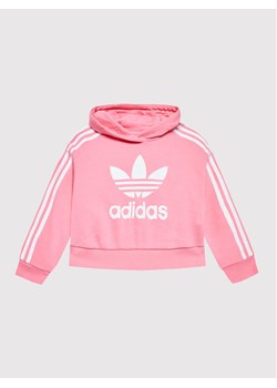adidas Bluza Adicolor HK0281 Różowy Loose Fit ze sklepu MODIVO w kategorii Bluzy dziewczęce - zdjęcie 182679592