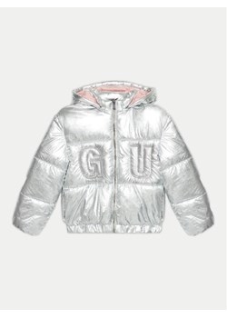 Guess Kurtka puchowa J4BL10 WEYO0 Srebrny Regular Fit ze sklepu MODIVO w kategorii Kurtki dziewczęce - zdjęcie 182679630
