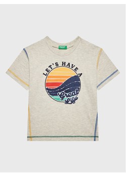 United Colors Of Benetton T-Shirt 3096C10A6 Szary Relaxed Fit ze sklepu MODIVO w kategorii T-shirty chłopięce - zdjęcie 182679813