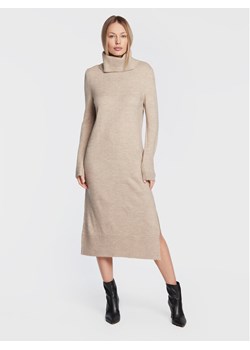 ONLY Sukienka dzianinowa Brandie 15214595 Beżowy Regular Fit ze sklepu MODIVO w kategorii Sukienki - zdjęcie 182679991