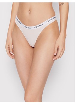 Calvin Klein Underwear Stringi 0000D1617A Różowy ze sklepu MODIVO w kategorii Majtki damskie - zdjęcie 182680000