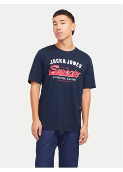 Jack&Jones T-Shirt Logo 12268267 Granatowy Standard Fit ze sklepu MODIVO w kategorii T-shirty męskie - zdjęcie 182680262