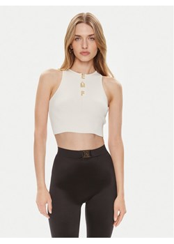 Elisabetta Franchi Top TK-06B-42E2-V220 Écru Slim Fit - id: 0000303834845 - marki Elisabetta Franchi - 182680273 Elisabetta Franchi Top TK-06B-42E2-V220 Écru Slim Fit ze sklepu MODIVO w kategorii Bluzki damskie - zdjęcie 182680273