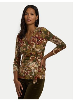 LAUREN RALPH LAUREN Bluzka 200951314001 Zielony Regular Fit ze sklepu MODIVO w kategorii Bluzki damskie - zdjęcie 182680364