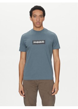 Napapijri T-Shirt S-box Logo NP0A4I3L Zielony Regular Fit ze sklepu MODIVO w kategorii T-shirty męskie - zdjęcie 182680380