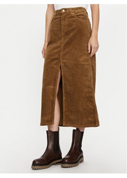 Wrangler Spódnica midi 112356436 Brązowy Regular Fit ze sklepu MODIVO w kategorii Spódnice - zdjęcie 182680464