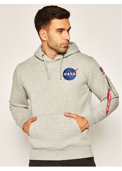 Alpha Industries Bluza Space Shuttle 178317 Szary Regular Fit ze sklepu MODIVO w kategorii Bluzy męskie - zdjęcie 182680524