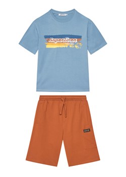Original Marines Komplet t-shirt i spodenki DFP4219YM Niebieski Regular Fit ze sklepu MODIVO w kategorii Komplety chłopięce - zdjęcie 182680673