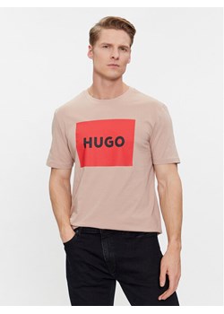 Hugo T-Shirt Dulive222 50467952 Beżowy Regular Fit ze sklepu MODIVO w kategorii T-shirty męskie - zdjęcie 182680783