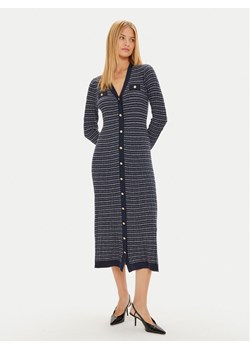 Tommy Hilfiger Sukienka dzianinowa WW0WW43083 Granatowy Regular Fit ze sklepu MODIVO w kategorii Sukienki - zdjęcie 182680874