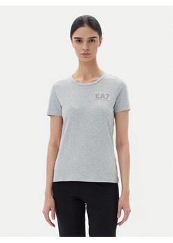 EA7 Emporio Armani T-Shirt 7W000492 AF10373 O8002 Szary Regular Fit ze sklepu MODIVO w kategorii Bluzki damskie - zdjęcie 182680893