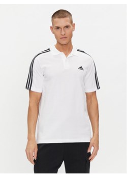 adidas Polo Essentials Piqué Embroidered Small Logo 3-Stripes Polo Shirt IC9312 Biały Regular Fit ze sklepu MODIVO w kategorii T-shirty męskie - zdjęcie 182681030