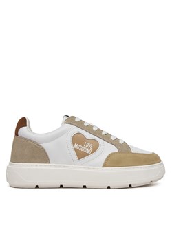 LOVE MOSCHINO Sneakersy JA15154G1MIAA10A Biały ze sklepu MODIVO w kategorii Buty sportowe damskie - zdjęcie 182681152