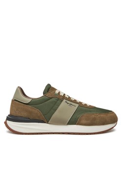 Pepe Jeans Sneakersy PMS60020 Khaki ze sklepu MODIVO w kategorii Buty sportowe męskie - zdjęcie 182681251