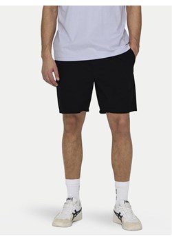 Only & Sons Szorty materiałowe Tel 22027949 Czarny Regular Fit ze sklepu MODIVO w kategorii Spodenki męskie - zdjęcie 182681301