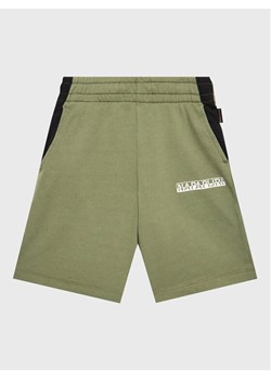 Napapijri Szorty materiałowe Pinta NP0A4GX8 D Zielony Regular Fit ze sklepu MODIVO w kategorii Spodenki chłopięce - zdjęcie 182681320