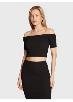 Guess Bluzka France W2YP11 KB7E2 Czarny Slim Fit ze sklepu MODIVO w kategorii Bluzki damskie - zdjęcie 182682014
