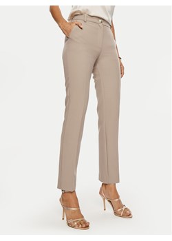 Guess Chinosy Celia 4BGB04 7046A Beżowy Regular Fit ze sklepu MODIVO w kategorii Spodnie damskie - zdjęcie 182682032