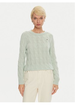 Tommy Hilfiger Sweter WW0WW43586 Zielony Regular Fit ze sklepu MODIVO w kategorii Swetry damskie - zdjęcie 182682120