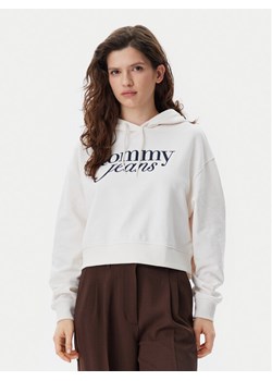 Tommy Jeans Bluza Script DW0DW20306 Beżowy Relaxed Fit ze sklepu MODIVO w kategorii Bluzy damskie - zdjęcie 182682381
