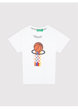 United Colors Of Benetton T-Shirt 3096C154U Biały Regular Fit ze sklepu MODIVO w kategorii Koszulki niemowlęce - zdjęcie 182682554