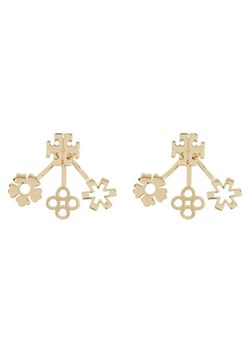 Tory Burch Kolczyki Kira Clover Front-Back Earring 160178 Złoty ze sklepu MODIVO w kategorii Kolczyki - zdjęcie 182682612