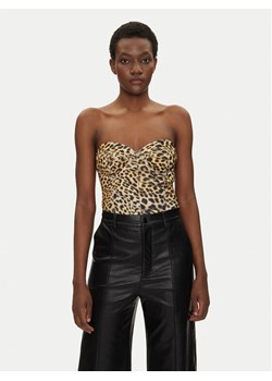 NORMA KAMALI Body Mio KK324XPL300656 Brązowy Slim Fit ze sklepu MODIVO w kategorii Bluzki damskie - zdjęcie 182682650