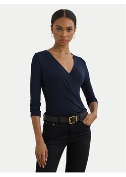 LAUREN RALPH LAUREN Bluzka 200824366023 Granatowy Slim Fit ze sklepu MODIVO w kategorii Bluzki damskie - zdjęcie 182682694
