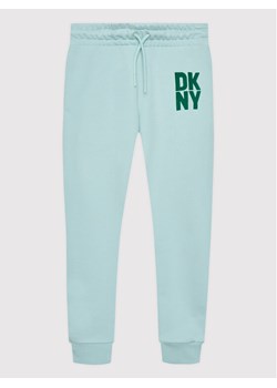 DKNY Spodnie dresowe D34A70 S Niebieski Regular Fit ze sklepu MODIVO w kategorii Spodnie dziewczęce - zdjęcie 182682783