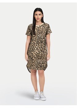 JDY Sukienka codzienna New Ivy 15298074 Brązowy Regular Fit ze sklepu MODIVO w kategorii Sukienki - zdjęcie 182683014