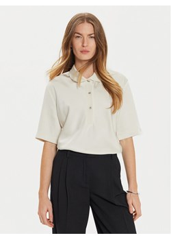 Calvin Klein Bluzka K20K207977 Écru Regular Fit ze sklepu MODIVO w kategorii Bluzki damskie - zdjęcie 182683051