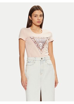 Guess T-Shirt W5RI22 J1314 Écru Regular Fit - id: 0000304595370 - marki Guess - 182683250 Guess T-Shirt W5RI22 J1314 Écru Regular Fit ze sklepu MODIVO w kategorii Bluzki damskie - zdjęcie 182683250