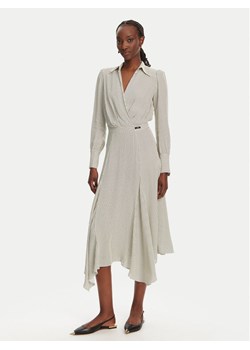 Elisabetta Franchi Sukienka koszulowa AB86552E2 E84 Écru Regular Fit ze sklepu MODIVO w kategorii Sukienki - zdjęcie 182683481