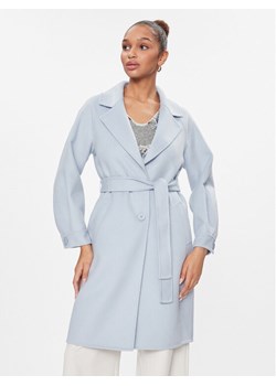 TWINSET Płaszcz przejściowy 241TP2010 Błękitny Regular Fit ze sklepu MODIVO w kategorii Płaszcze damskie - zdjęcie 182683512