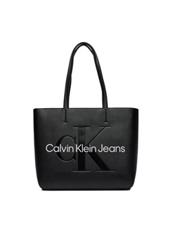 Calvin Klein Jeans Torebka Sculpted Shopper29 Mono K60K610276 Czarny ze sklepu MODIVO w kategorii Torby Shopper bag - zdjęcie 182683514