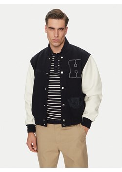 Tommy Hilfiger Kurtka przejściowa Leather Varsity Jacket MW0MW39248 Granatowy Regular Fit ze sklepu MODIVO w kategorii Kurtki męskie - zdjęcie 182683613
