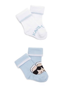 Karl Lagerfeld Kids Zestaw 2 par wysokich skarpet dziecięcych Z90047 Niebieski ze sklepu MODIVO w kategorii Skarpetki dziecięce - zdjęcie 182683842