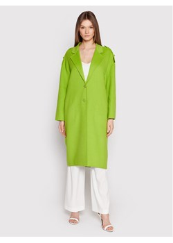 Patrizia Pepe Płaszcz wełniany 8O0029/A006-G532 Zielony Regular Fit ze sklepu MODIVO w kategorii Płaszcze damskie - zdjęcie 182683873