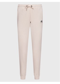 Alpha Industries Spodnie dresowe Basic ALPHA INDUSTRIES-116051 Écru Regular Fit ze sklepu MODIVO w kategorii Spodnie damskie - zdjęcie 182683883
