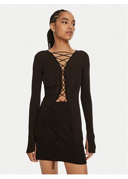 Patrizia Pepe Bluzka 8K0207 K1QZA K250 Czarny Slim Fit ze sklepu MODIVO w kategorii Bluzki damskie - zdjęcie 182684000