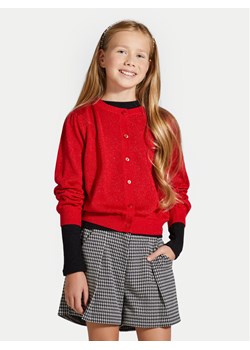 Coccodrillo Kardigan ZC4172201EJG Czerwony Regular Fit ze sklepu MODIVO w kategorii Swetry dziewczęce - zdjęcie 182684013