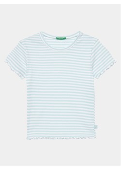 United Colors Of Benetton T-Shirt 3W5BC10H7 Niebieski Regular Fit ze sklepu MODIVO w kategorii Bluzki dziewczęce - zdjęcie 182684022
