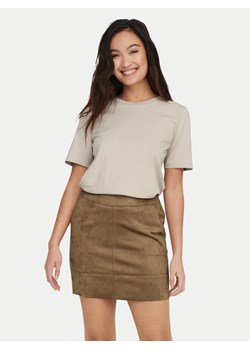 ONLY T-Shirt 15270390 Beżowy Regular Fit ze sklepu MODIVO w kategorii Bluzki damskie - zdjęcie 182684112