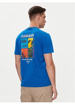 Napapijri T-Shirt S-Gras NP0A4HQN Niebieski Regular Fit ze sklepu MODIVO w kategorii T-shirty męskie - zdjęcie 182684211