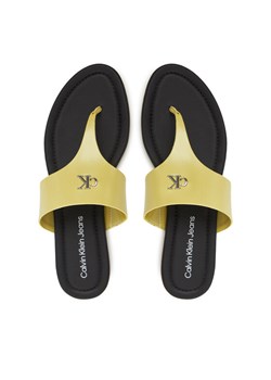 Calvin Klein Jeans Japonki Flat Sandal Toepost Mg YW0YW01691 Zielony ze sklepu MODIVO w kategorii Klapki damskie - zdjęcie 182684230